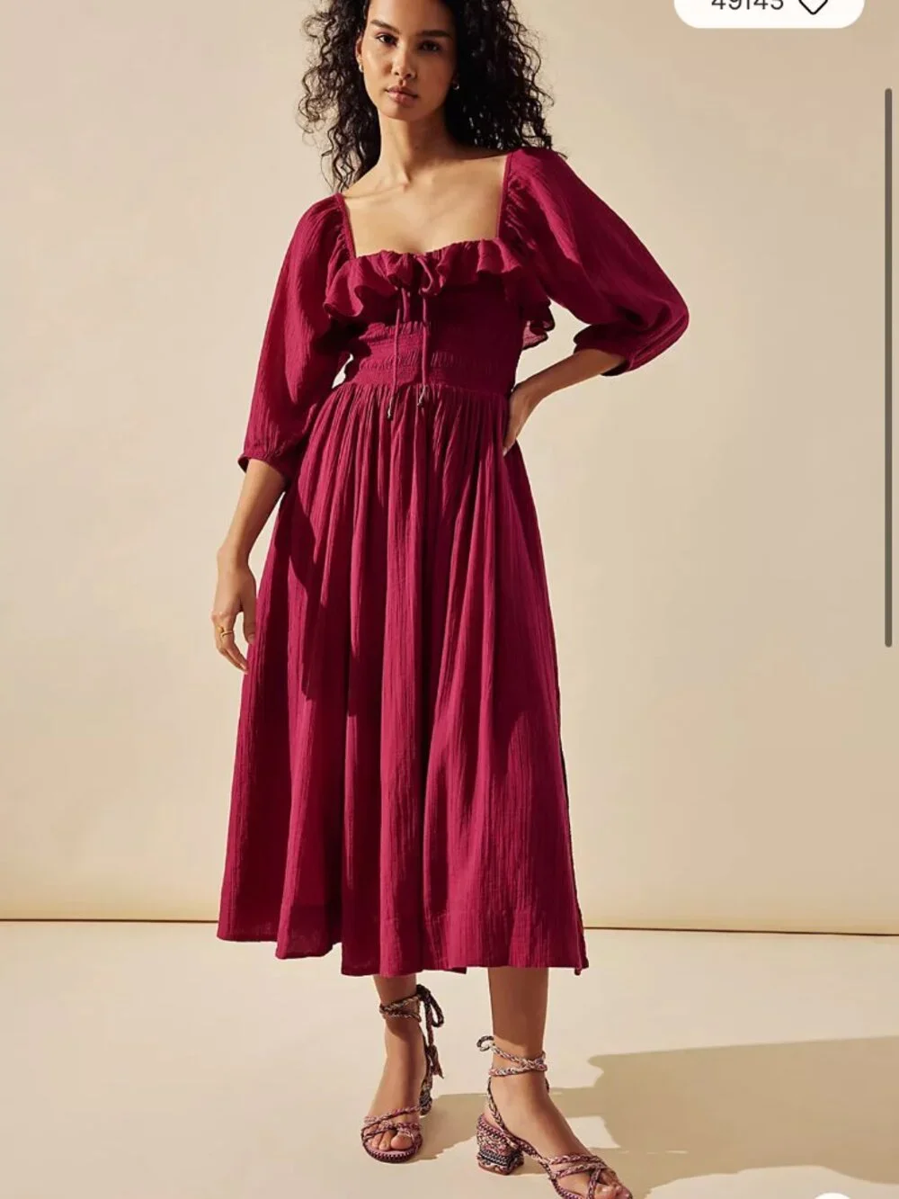 Free People Oasis Midi Dress - Picture 1 of 8